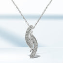 .925 Sterling Silver Diamond Accent Bypass Curve 18" Pendant Necklace (I-J Color, I3 Clarity)-1