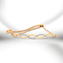 14K Rose Gold Plated .925 Sterling Silver 1/10 cttw Diamond Infinity Twist 4â€-10â€ Adjustable Bolo Bracelet (I-J Color, I2-I3 Clarity)-5