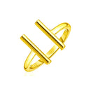 14k Yellow Gold Open Ring with Bars-1