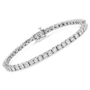14K White Gold 3.0 Cttw Lab Grown Diamond Illusion-Set Miracle Plate Tennis Bracelet (F-G Color, VS1-VS2 Clarity) - Size 7.25"-2