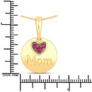 0.20 Carat Genuine Ruby .925 Sterling Silver Pendant-3