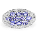1.70 Carat Genuine Tanzanite .925 Sterling Silver Ring-4