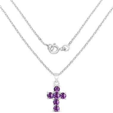 1.44 Carat Genuine Amethyst .925 Sterling Silver Pendant - 0