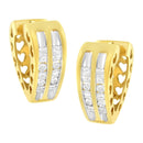 10K Yellow Gold 1/2 cttw Diamond Huggy Heart Hoop Earrings (I-J Clarity, I2-I3 Color)-1