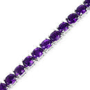12.58 Carat Genuine Amethyst .925 Sterling Silver Bracelet-3