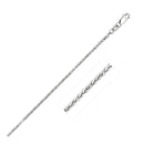 14k White Gold 1.8mm Square Wheat Chain-1
