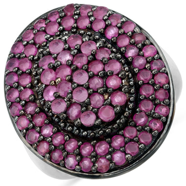 3.11 Carat Genuine Ruby .925 Sterling Silver Ring