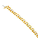 14K Yellow Gold Round Cut Diamond Spiral Link Bracelet (3.00 cttw, H-I Color, SI2-I1 Clarity)-2