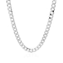 5.7mm 14k White Gold Solid Curb Chain-2