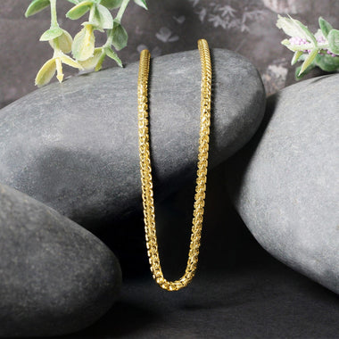 2.7mm 14k Yellow Solid Gold Diamond Cut Round Franco Chain - 0