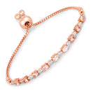 1.38 Carat Genuine Morganite and White Diamond .925 Sterling Silver Bracelet-1