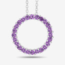 0.72 Carat Genuine Amethyst .925 Sterling Silver Pendant-4