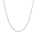14k White Gold Round Cable Link Chain 1.5mm-2