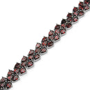 20.75 Carat Genuine Garnet .925 Sterling Silver Bracelet-2
