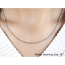 14k White Gold Singapore Chain 1.7mm-4