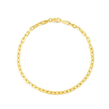 14k Yellow Gold French Cable Chain Bracelet  (2.50 mm) - 0