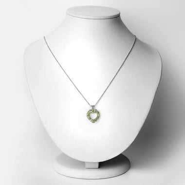 1.70 Carat Genuine Peridot .925 Sterling Silver Pendant - 0