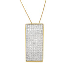 14K Yellow Gold Princess Cut Diamond Block Pendant Necklace (2 5/8 cttw, H-I Color, SI2-I1 Clarity)-1