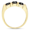 1.20 Carat Genuine Black Diamond .925 Sterling Silver Ring-2