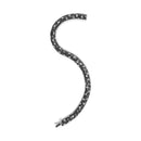 18K White Gold 20.0 Cttw Black and White Pave Set Diamond Eternity Snake Skin Style Tennis Bracelet (Black and G-H Color, SI1-SI2 Clarity) - Size 7"-5