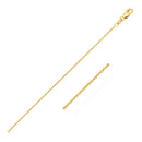 14k Yellow Gold Round Cable Link Chain 1.1mm-1
