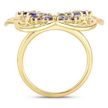 2.50 Carat Genuine Tanzanite .925 Sterling Silver Ring - 0