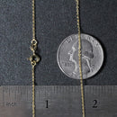 14k Yellow Gold Diamond Cut Cable Link Chain 1.1mm-6