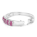 6.65 Carat Genuine Ruby and White Topaz .925 Sterling Silver Bracelet-3