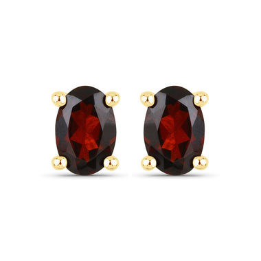 1.02 Carat Genuine Garnet .925 Sterling Silver Earrings