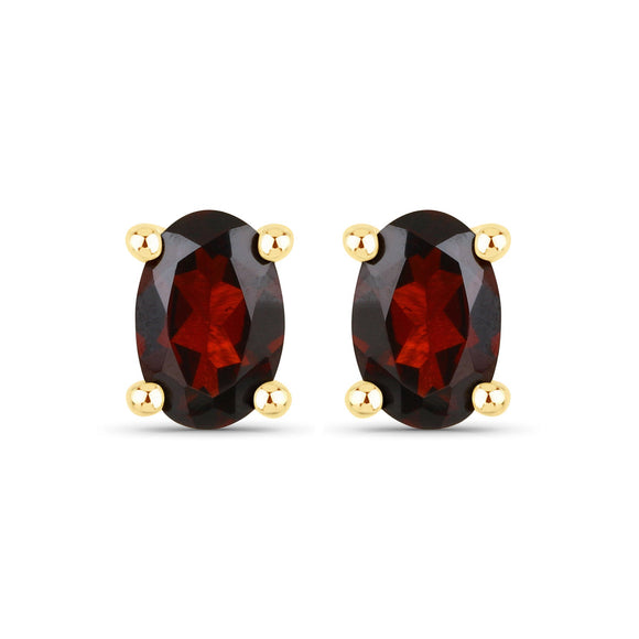 1.02 Carat Genuine Garnet .925 Sterling Silver Earrings