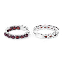 4.00 Carat Genuine Garnet .925 Sterling Silver Earrings-3