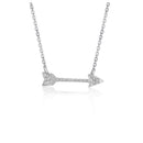 Diamond Arrow Style Pendant in 14k White Gold (1/10 cttw)-4