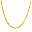 3.0mm 14k Yellow Gold Solid Rope Chain-2