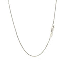 10k White Gold Classic Box Chain (0.78 mm)-3