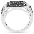 0.52 Carat Genuine Champagne Diamond .925 Sterling Silver Ring-2