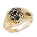 0.91 Carat Genuine Black Diamond .925 Sterling Silver Ring-1