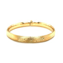Classic Floral Carved Bangle in 14k Yellow Gold (8.0mm)-2