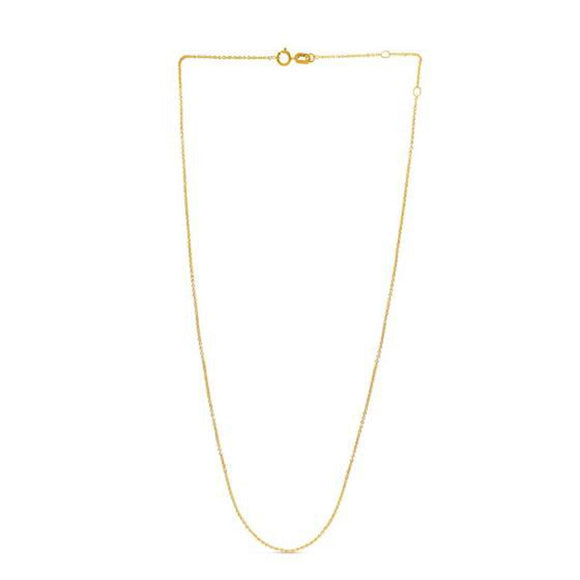 Adjustable Cable Chain in 14k Yellow Gold (0.97 mm)
