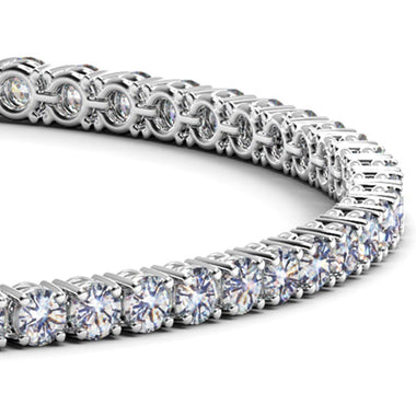 Lab Grown Round Diamond Tennis Bracelet in 14k White Gold (7 cctw F/G  VS2/SI1) - 0