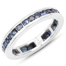 2.00 Carat Genuine Blue Sapphire .925 Sterling Silver Ring-1