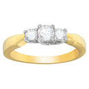 14K Two-Toned Gold 1/2 CTTW Round-cut Diamond Ring (G-H, SI1-SI2)-2