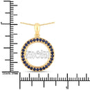 0.64 Carat Genuine Blue Sapphire .925 Sterling Silver Pendant-3