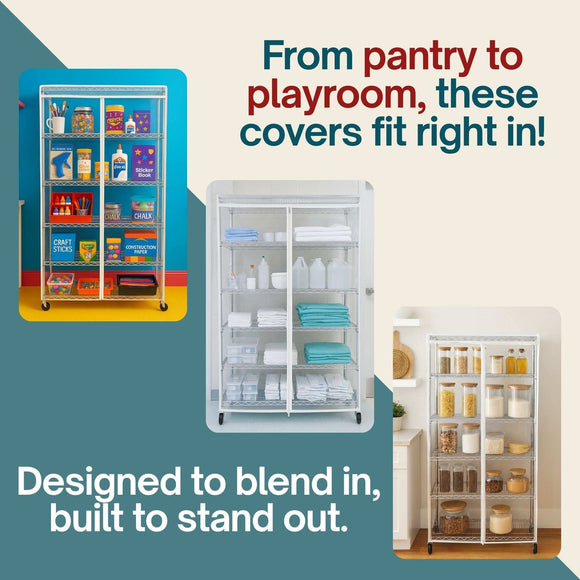 Storage Shelving Unit Cover, fits racks 60" W x 24 D x 72 H All Clear PVC