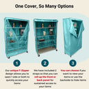 Storage Shelving Unit Cover, fits racks 36"W x 18"D x 72"H one side see through panel in Glacier Blue-5