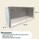 Storage Shelving Top Cover, 48"W x 18"D x 18"H, one side see through panel (Top Part ONLY)-4