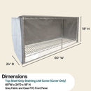 Storage Shelving Top Cover, 60"W x 24"D x 18"H, one side see through panel (Top Part ONLY)-4