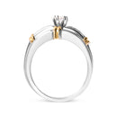 14K Yellow and White Gold 1/3 Cttw Marquise Diamond Cocktail Engagement Ring Set (H-I Color, SI1-SI2 Clarity) - Size 7-7
