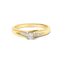 14K Yellow Gold 1/4 Cttw Princess Cut Diamond Engagement Ring-1
