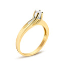 14K Yellow Gold 1/4 Cttw Princess Cut Diamond Engagement Ring-3