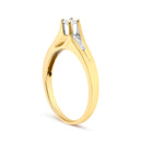 14K Yellow Gold 1/4 Cttw Princess Cut Diamond Engagement Ring-4